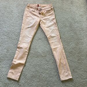 H&M Divided Red Peach distressed sultry stretch denim